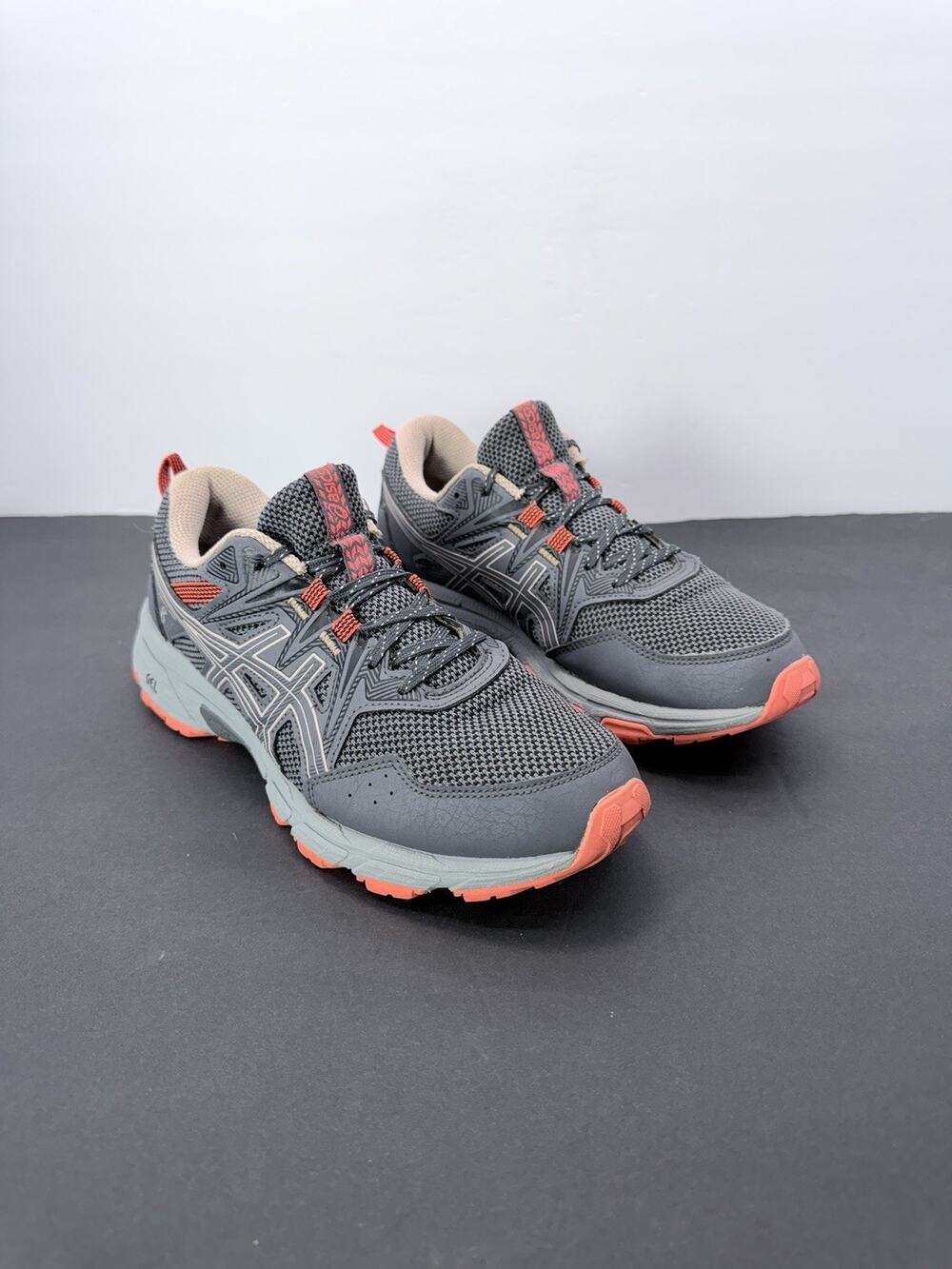 ASICS Gel Venture 8 Grey Women's Size 8.5 Ginger Peach Shoes 1012A708